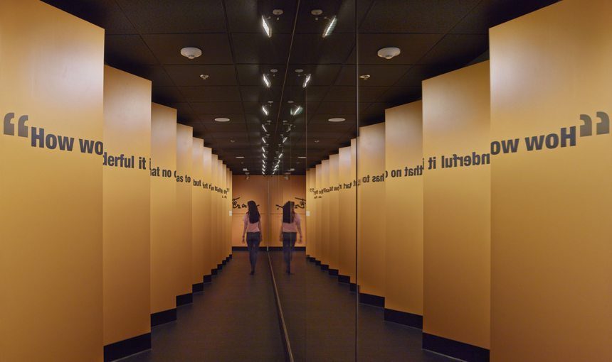 MATT construction Museum of Tolerance Anne Frank Exhibit Interior Gallery mirrors