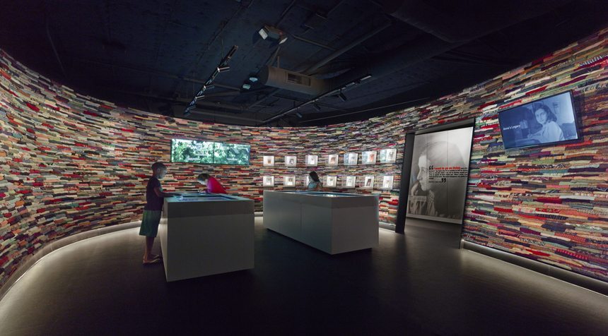 MATT construction Museum of Tolerance Anne Frank Exhibit Interior Interactive display