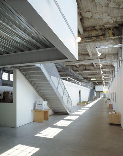 MATT construction SCI-Arc Freight Yard Interior Hallway Stairs