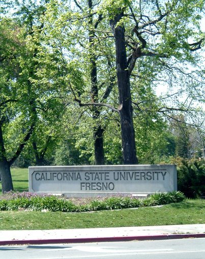 matt construction california state university fresno csusf sign