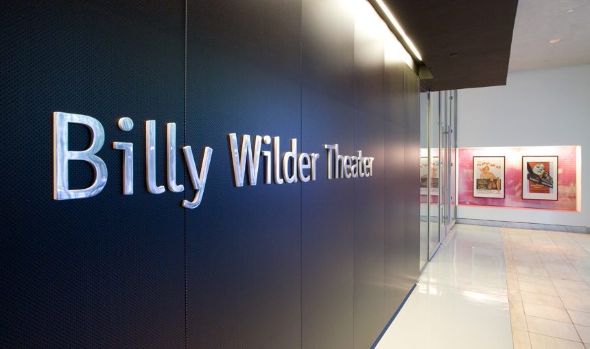 MATT construction Billy Wilder Theater Hammer Museum Interior Logo