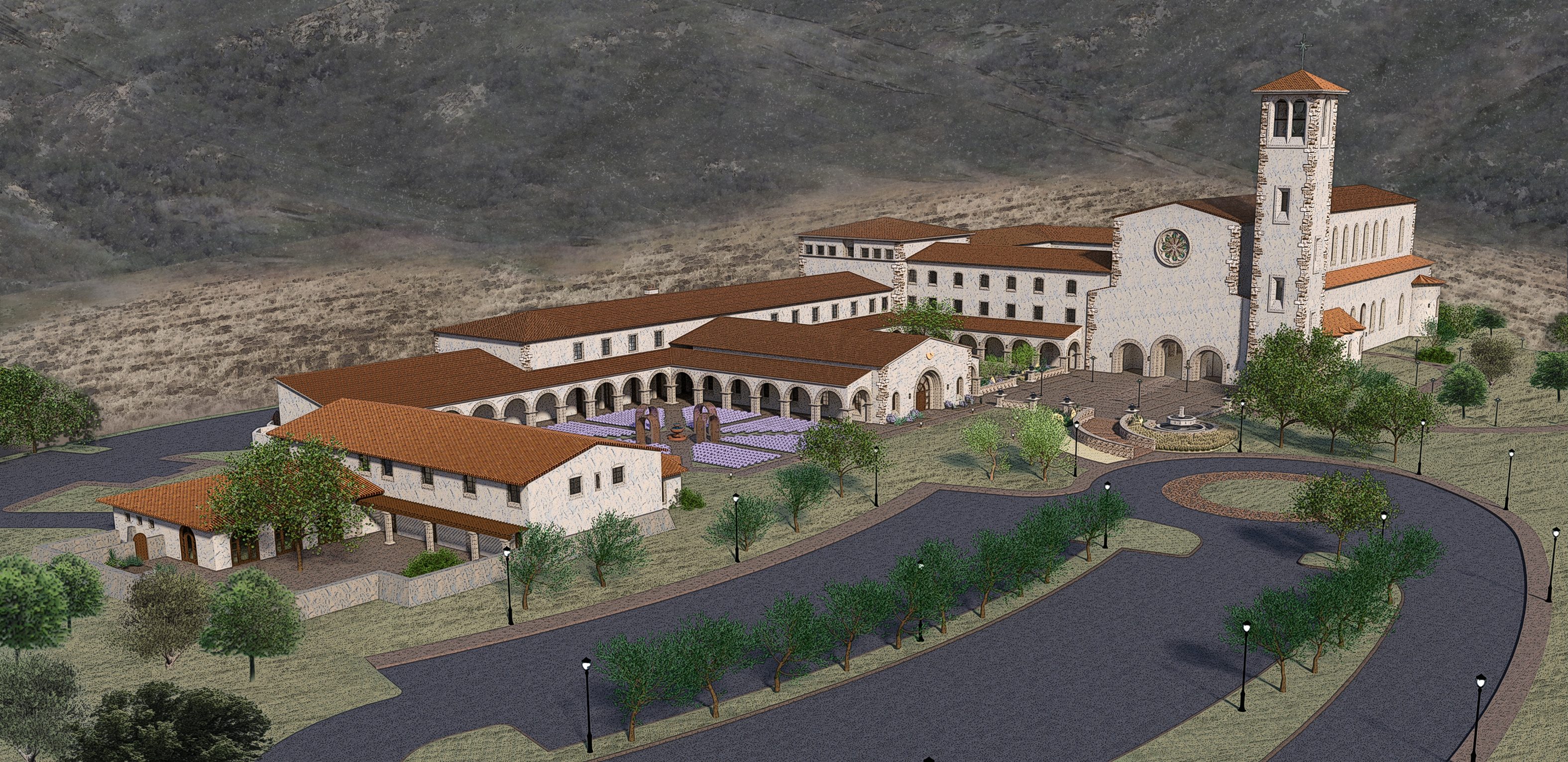 St Michael's Abbey rendering MATT Construction