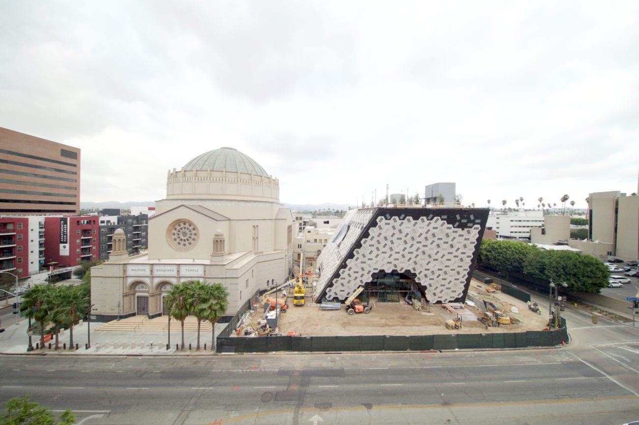 Wilshire Boulevard Temple Events Pavilion under construction
